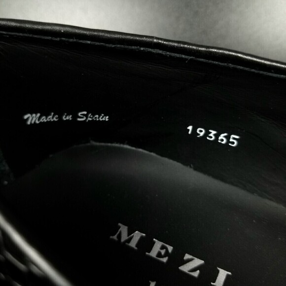 NEW MEZLAN Venetian Snake Leather Slip On Loafers Dress shoe 12 Black Old Money - Picture 11 of 11